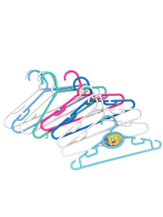 Nickelodeon Other - Vintage Kids Hangers Lot Of 9 With SpongeBob Design & Assorted Colors
